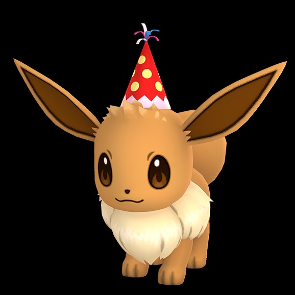 Eevee med festhatt