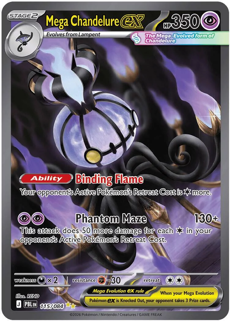 Mega Chandelure ex Pokémon-kort