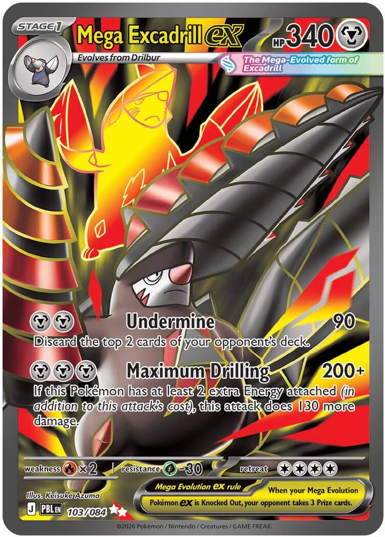 Mega Excadrill ex Pokémon-kort