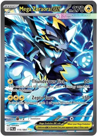 Mega Zeraora ex Pokémon-kort