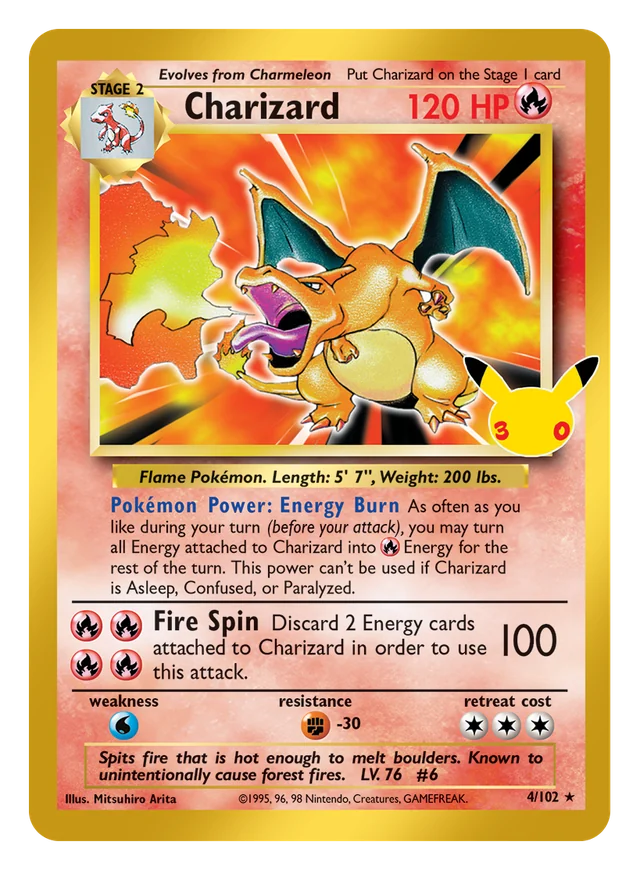 Charizard klassisk kort